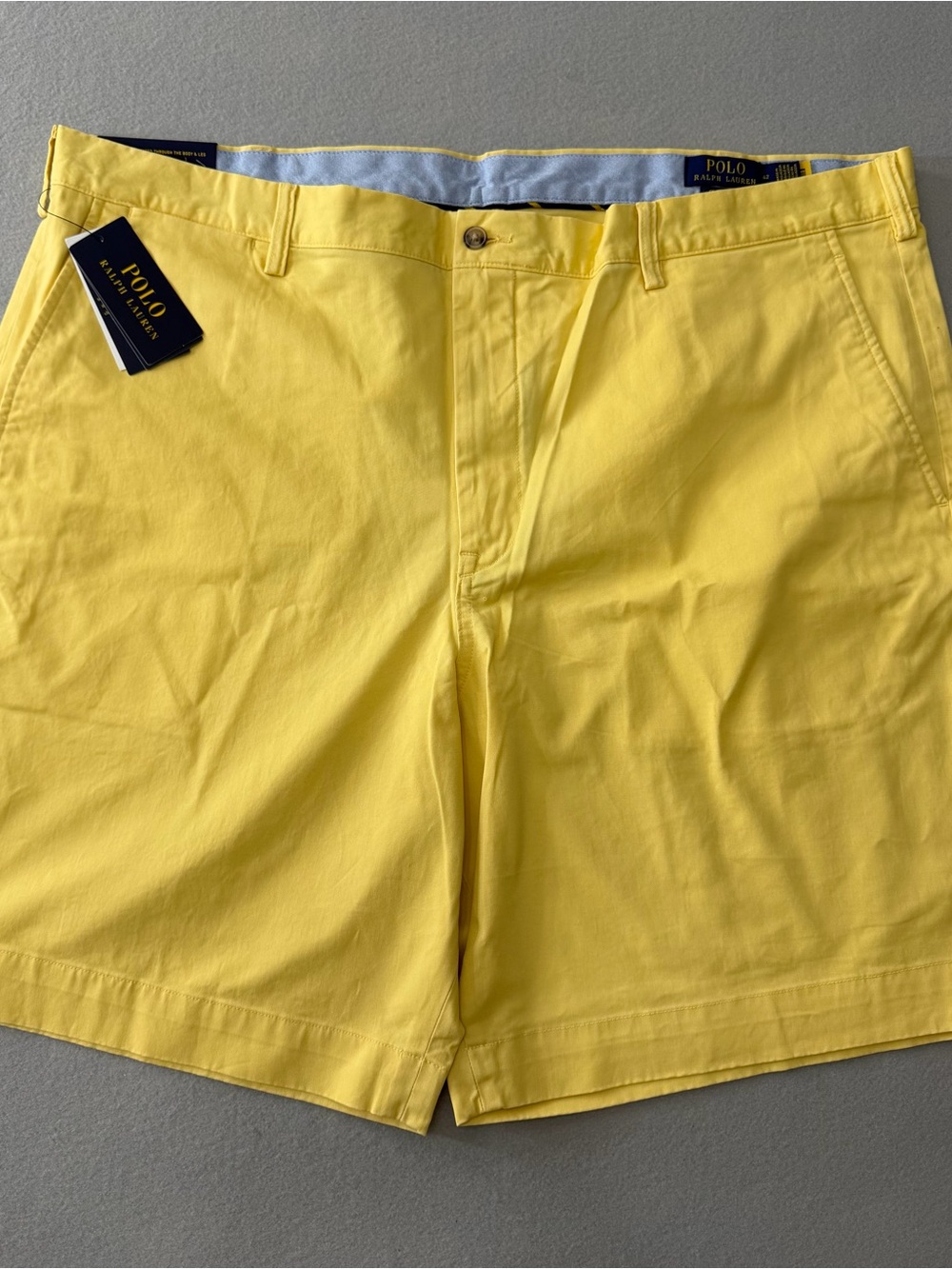 184/1417 Polo Ralph Lauren Yellow Shorts Men’s 42 9” Stretch NWT